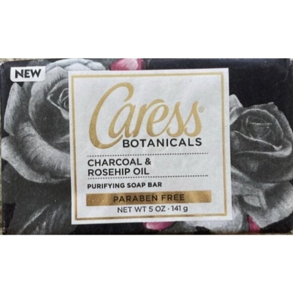 Caress Other - NEW Caress Botanicals Purifying Bar Soap Charcoal & Rosehip Oil 5 oz